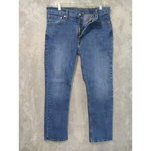 Levis 511 Jeans Mens 34x30 Blue Denim Slim Straight Fit Mid Rise Dark Wash